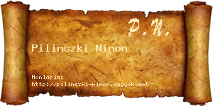 Pilinszki Ninon névjegykártya